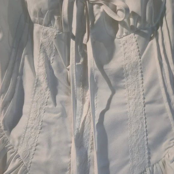 Cowgirl White Flowy Short Dress - Picture 4 of 6